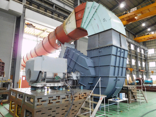 大手製紙会社向け、300kW 誘引ファン 1台完成