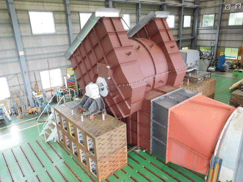 大手電炉会社向け、1300kW 建屋集塵ファン 1台完成