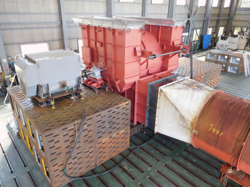 大手製紙会社向け、590kW　ボイラー用　押込通風機　１台完成