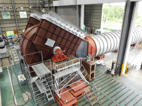 大手セメント会社向け、1700ｋＷ　バグフィルタファン　１台完成