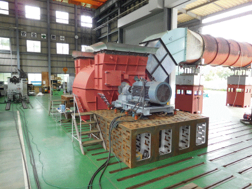 大手製鉄会社向け、450kW 集塵機ブロワ １台完成