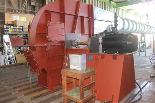 大手硝子会社向け、75kW サクションファン 1台完成