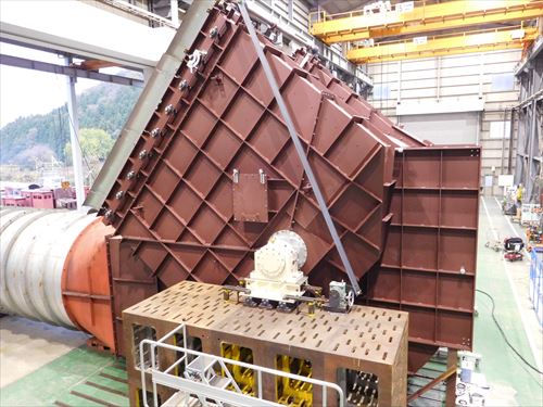 大手セメント会社向け、950kW バグフィルタファン 1台完成
