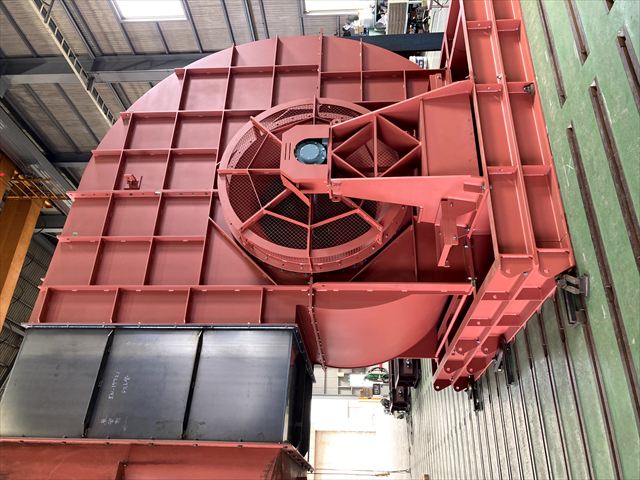 大手非鉄金属会社向け、132kW 押込用ファン 1台完成