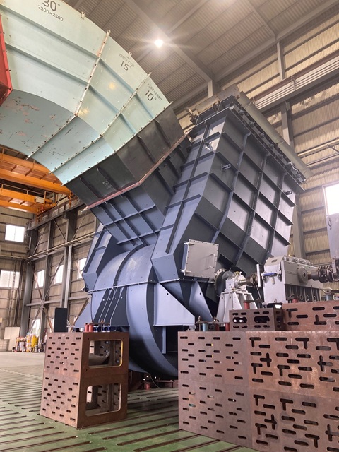 大手セメント会社向け、600kW 集塵機用ファン 1台完成